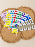 Cartes multiplications à pince, tables de 2 à 10