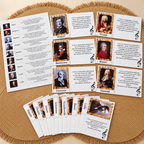 Cartes des grands compositeurs : portrait, nom et biographie
