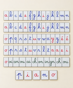 Lettres mobiles cursives pour écrire ses premiers mots
