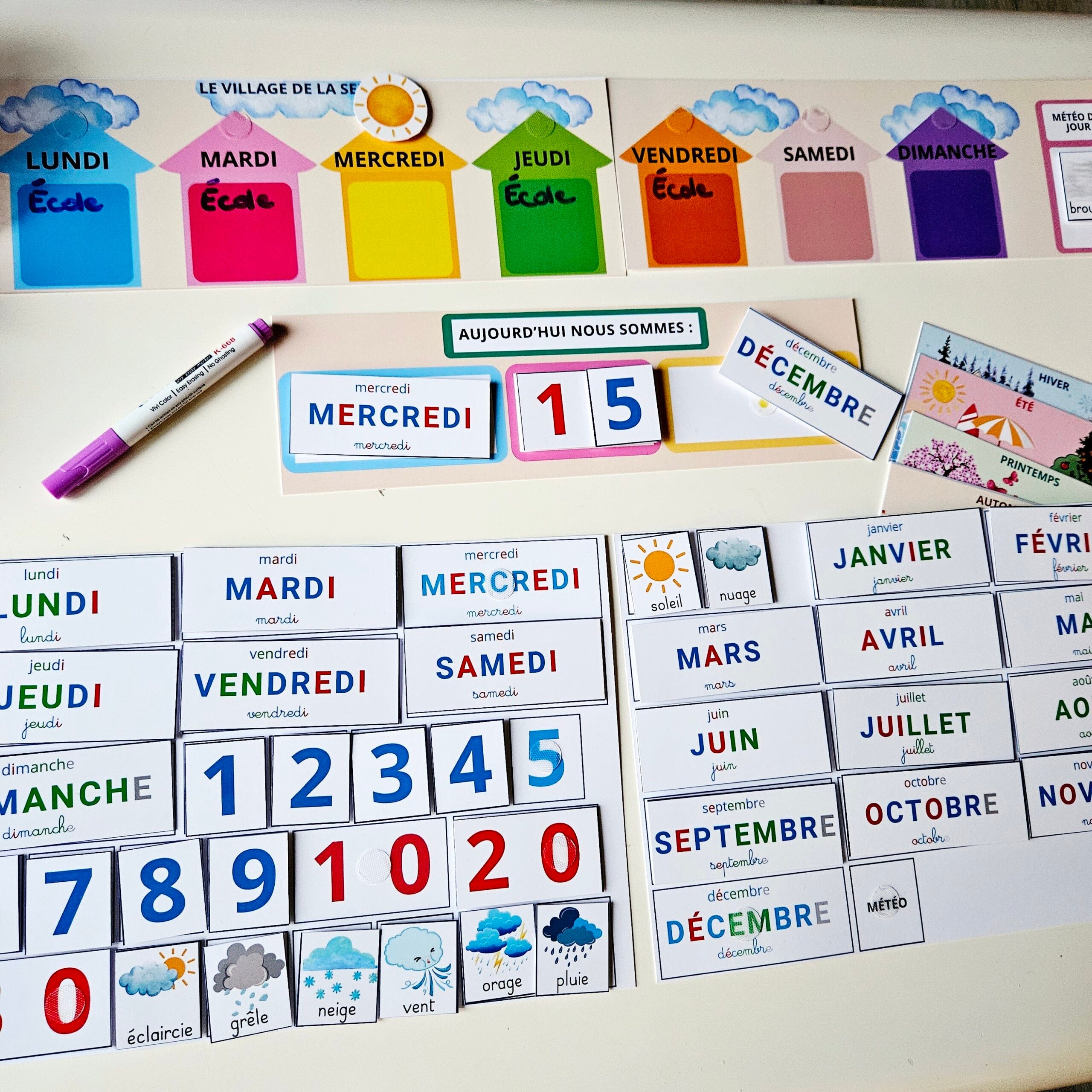 Le calendrier des enfants