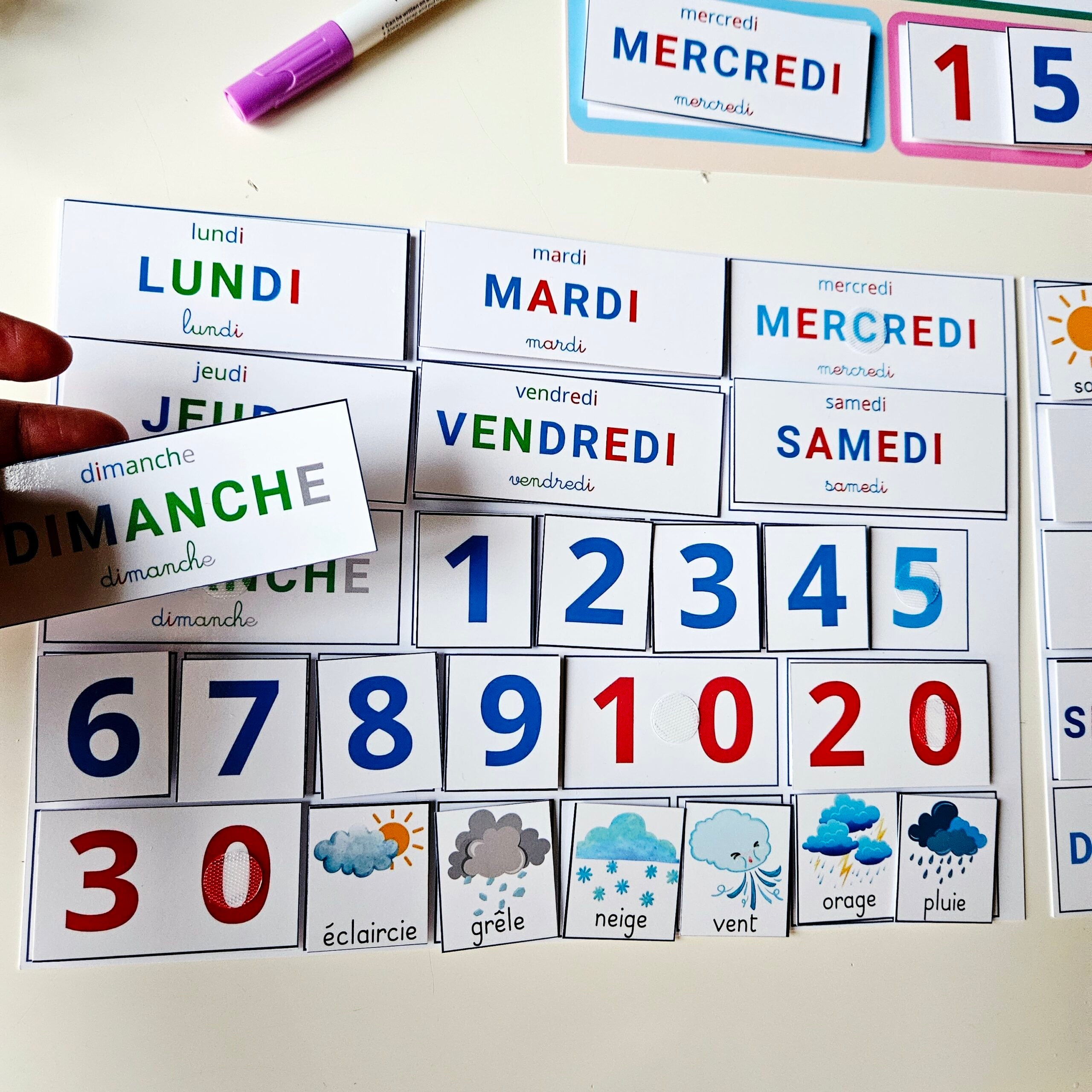 Le calendrier des enfants