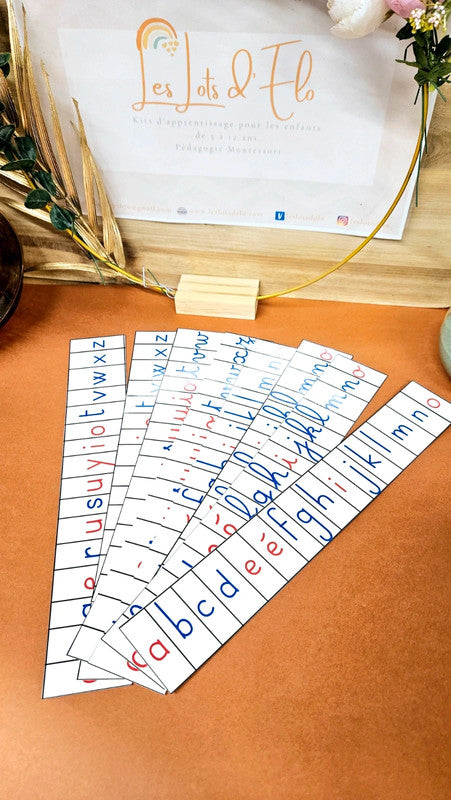 Les lettres mobiles: capitale, script, cursive