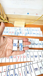 Les lettres mobiles: capitale, script, cursive