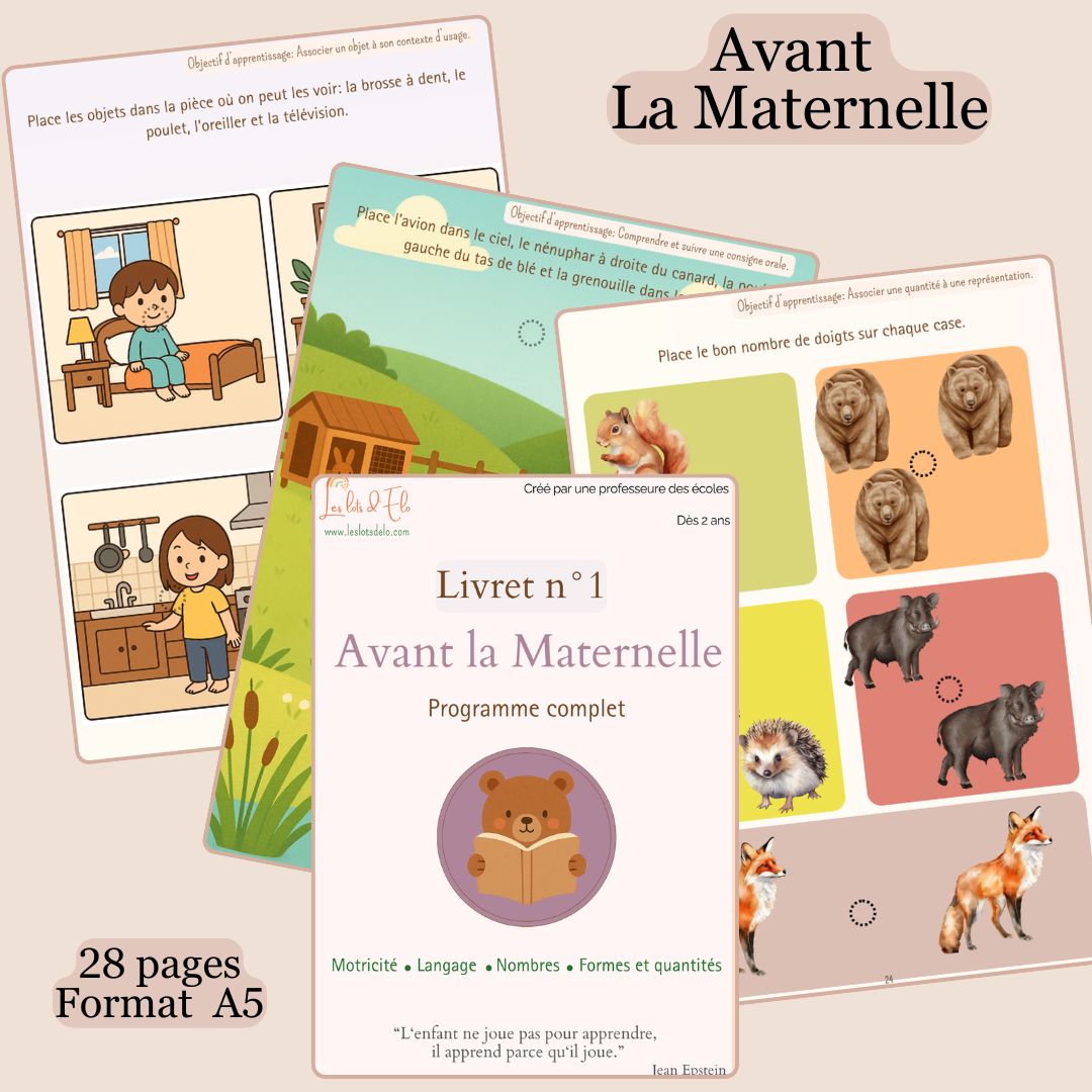 📥Livret d'Activités Avant la Maternelle PDF