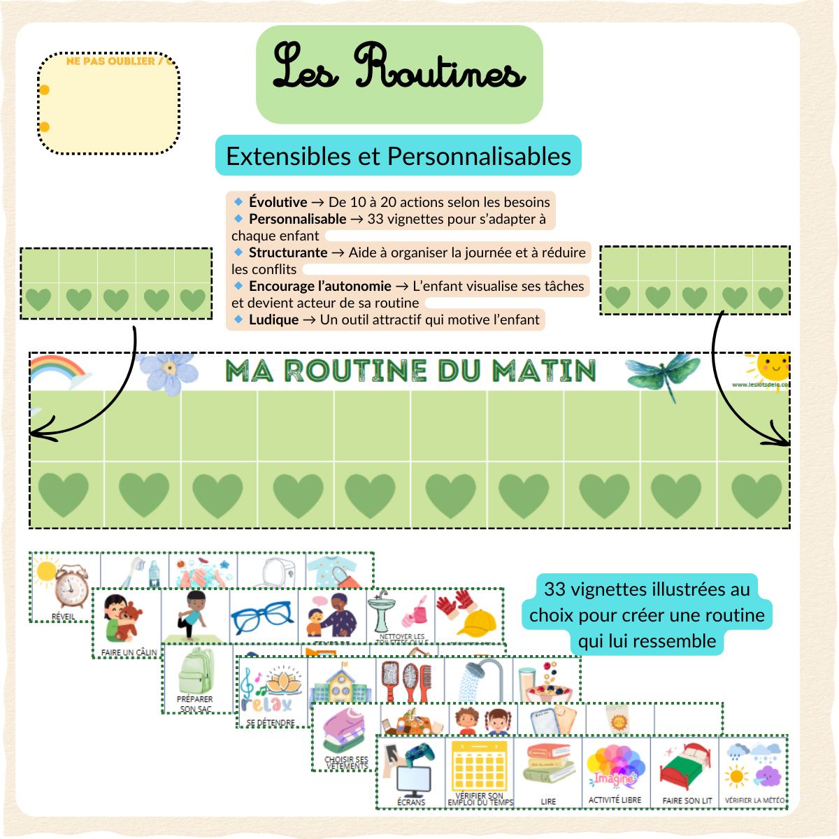 📥Routine Matin, A-M, Soir PDF